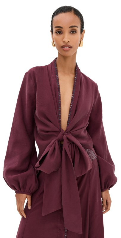 Silvia Tcherassi Honey Blouse Burgundy