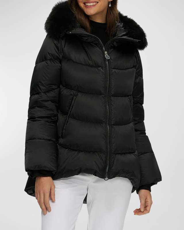 Apres-Ski Jacket With Detachable Toscana Lamb Shearling Hood Trim