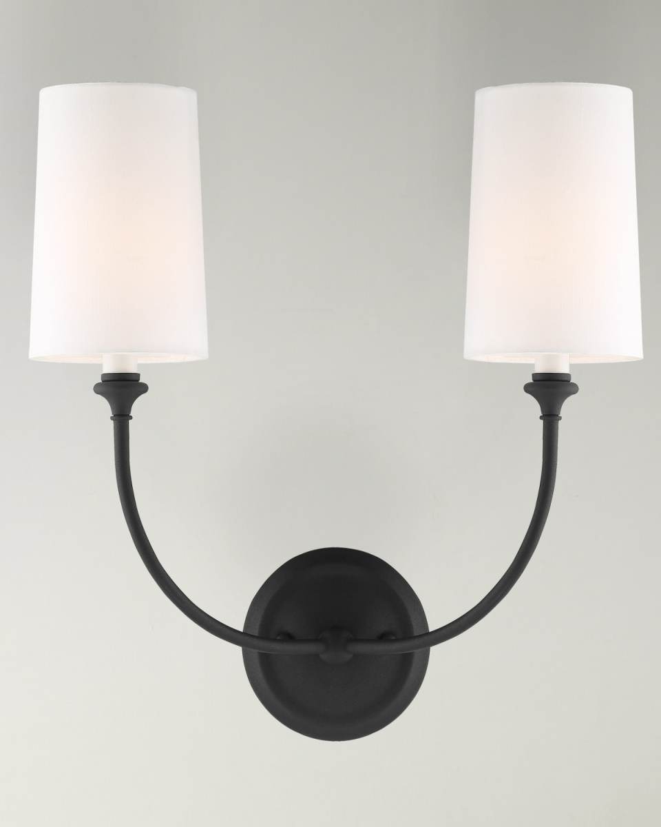 Sylvan 2-Light Black Forged Sconce