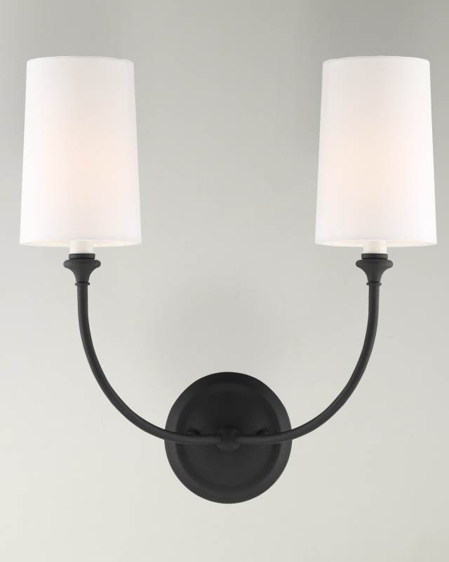 Sylvan 2-Light Black Forged Sconce