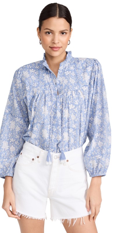 Marea Georgia Top Light Blue Multi