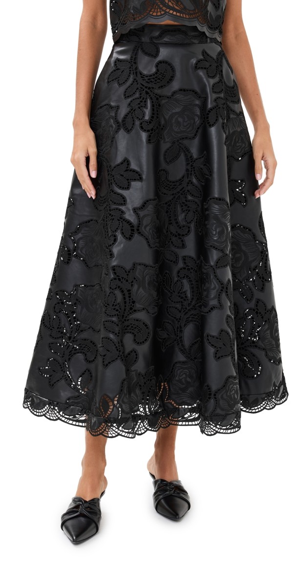 Johanna Ortiz Ankle Skirt Black