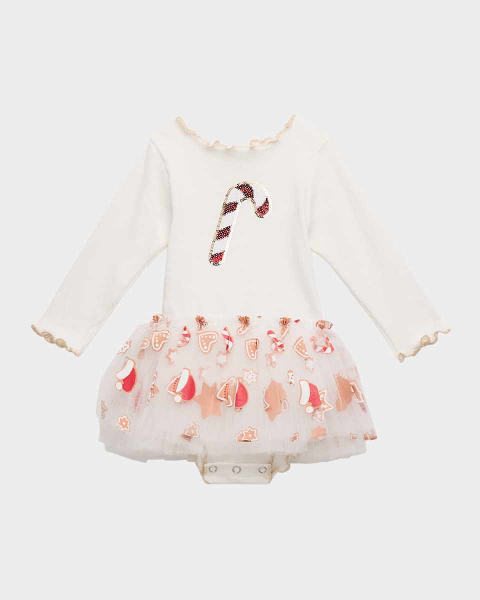 Girl's Candy Cane Combo Tutu Dress, Size 6M-