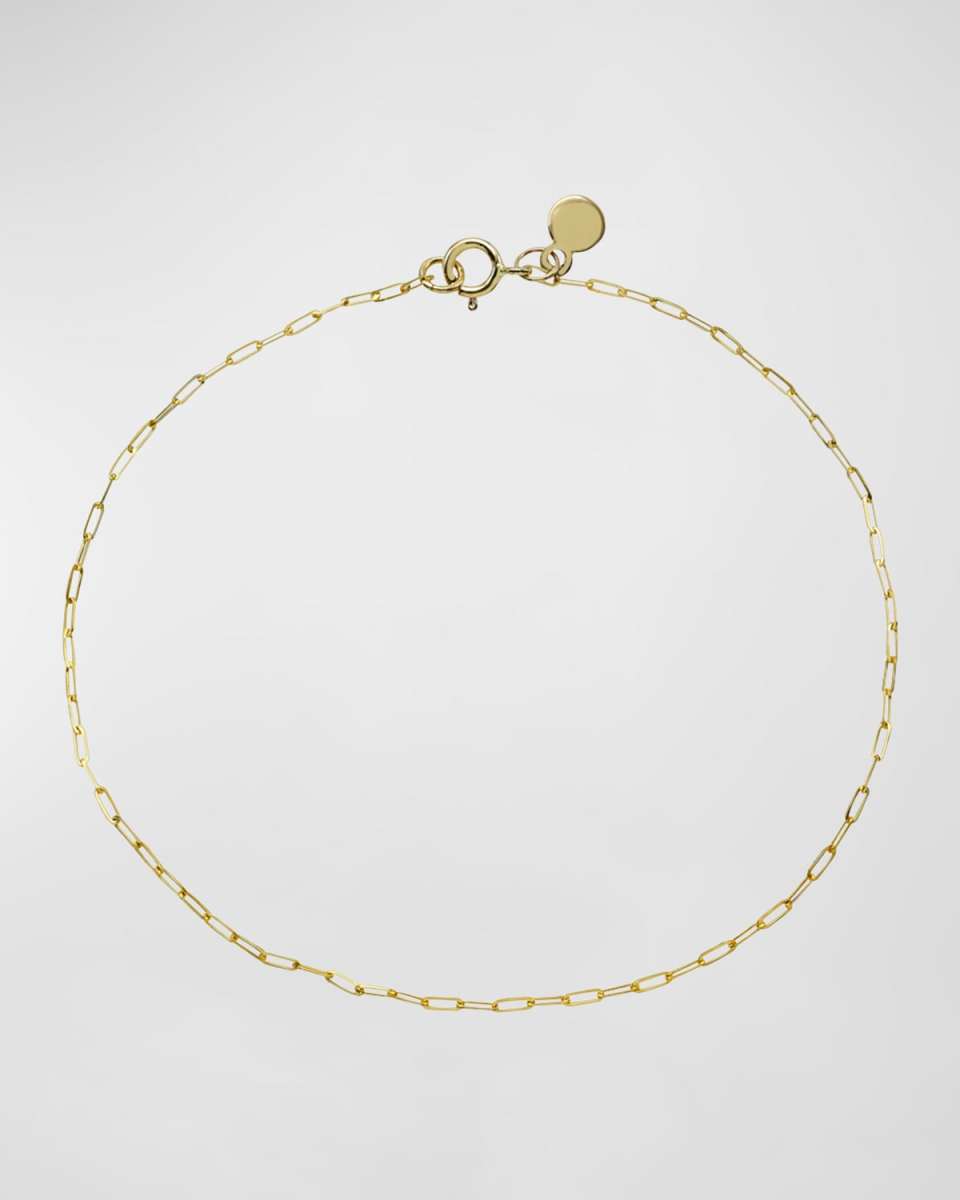 14K Gold Baby Open Link Chain Bracelet