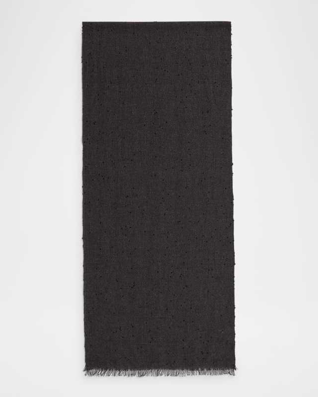 Cashmere Silk Scarf with Paillette Details
