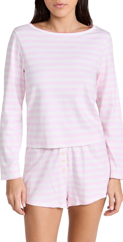 Cozyland by Morgan Lane Ellie Tee Candy Cane Stripe