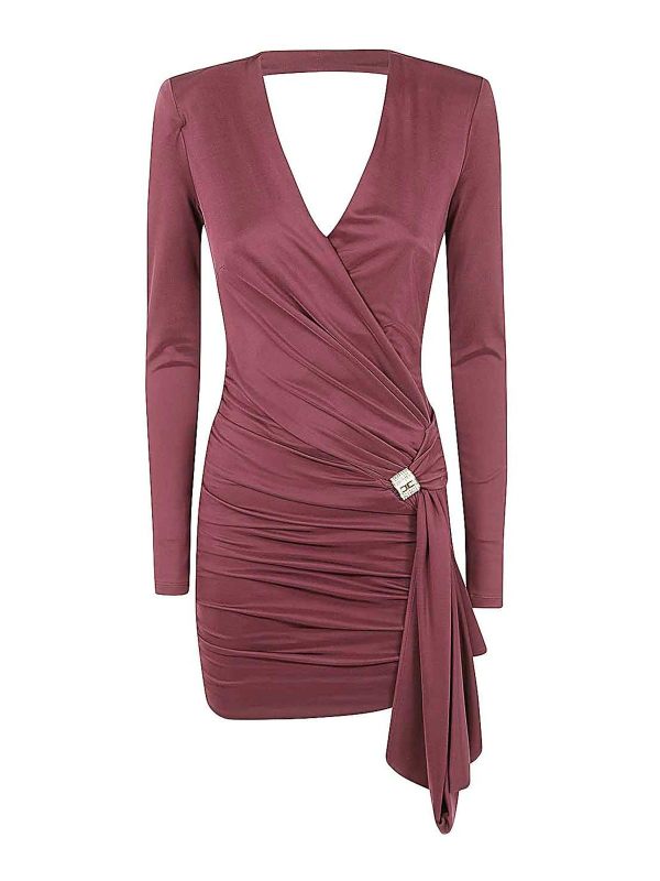Elisabetta Franchi Robe Au Genou - Rouge