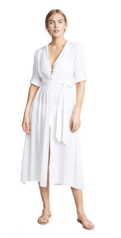 Playa Lucila Shirt Cover Up Dress Black