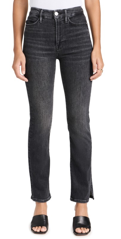 FRAME Le Super High Straight Slit Jeans Murphy