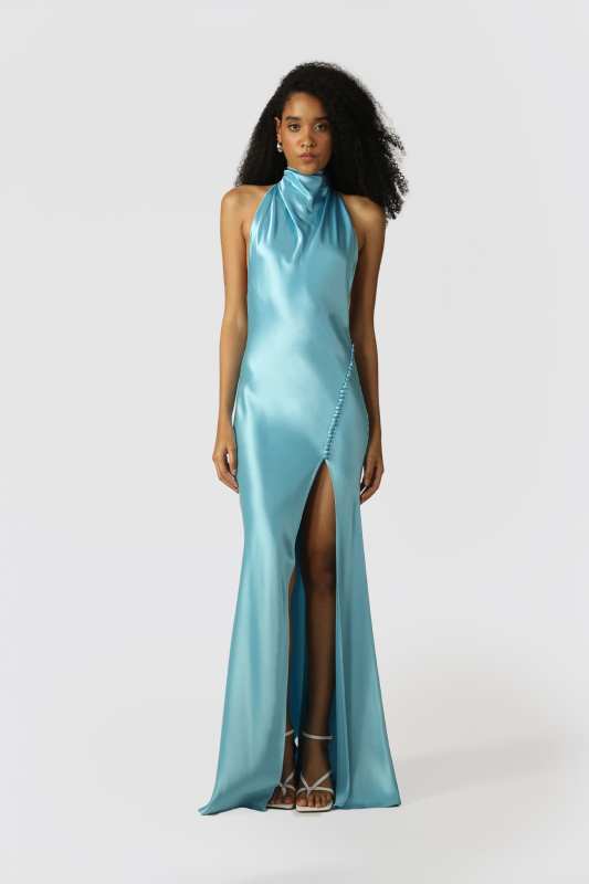 Penelope Backless Satin Gown