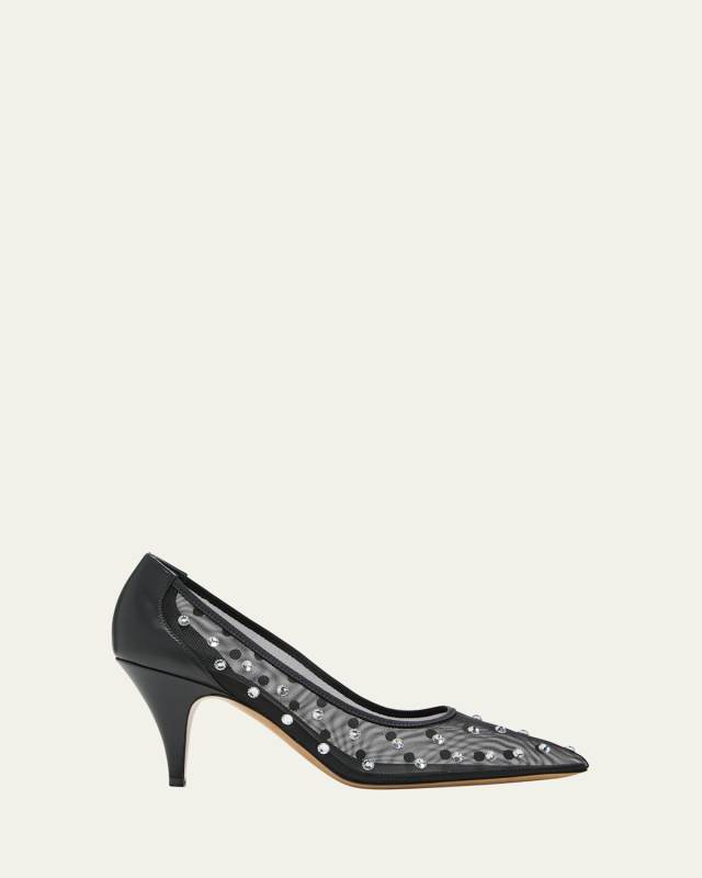 River Crystal Mesh Pumps