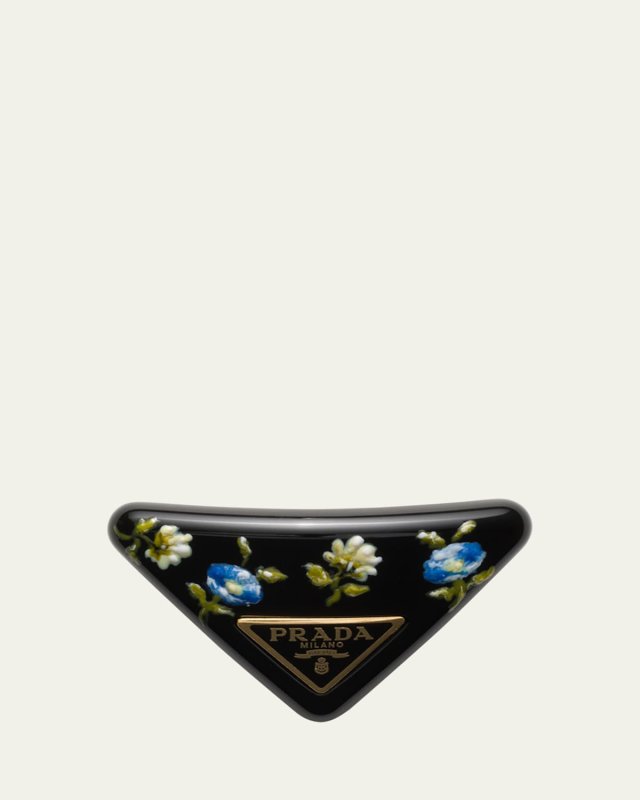 Triangle Floral Hair Clip