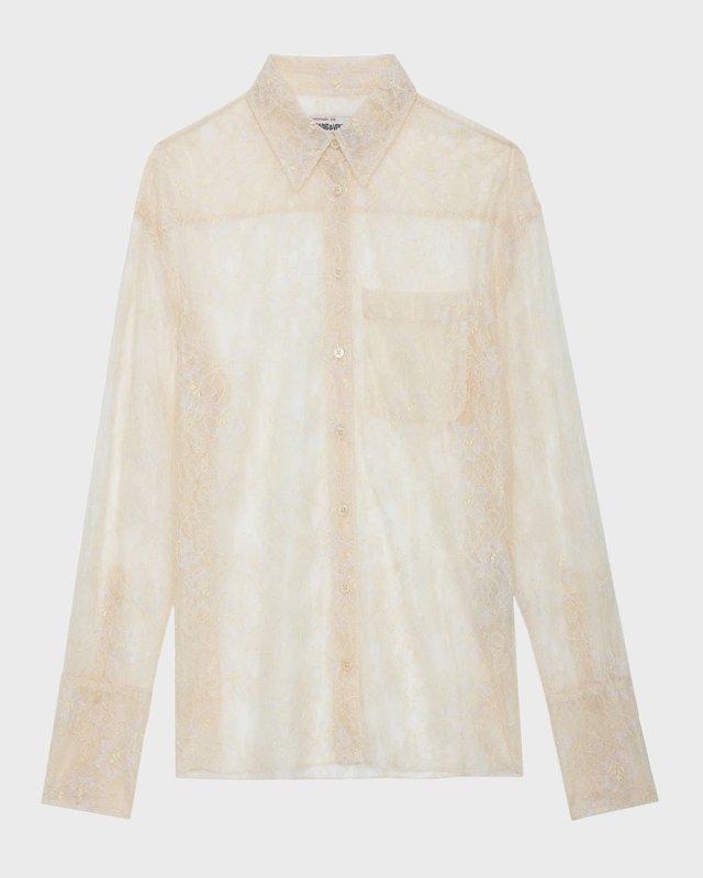 Tyrone Lace Button-Front Shirt