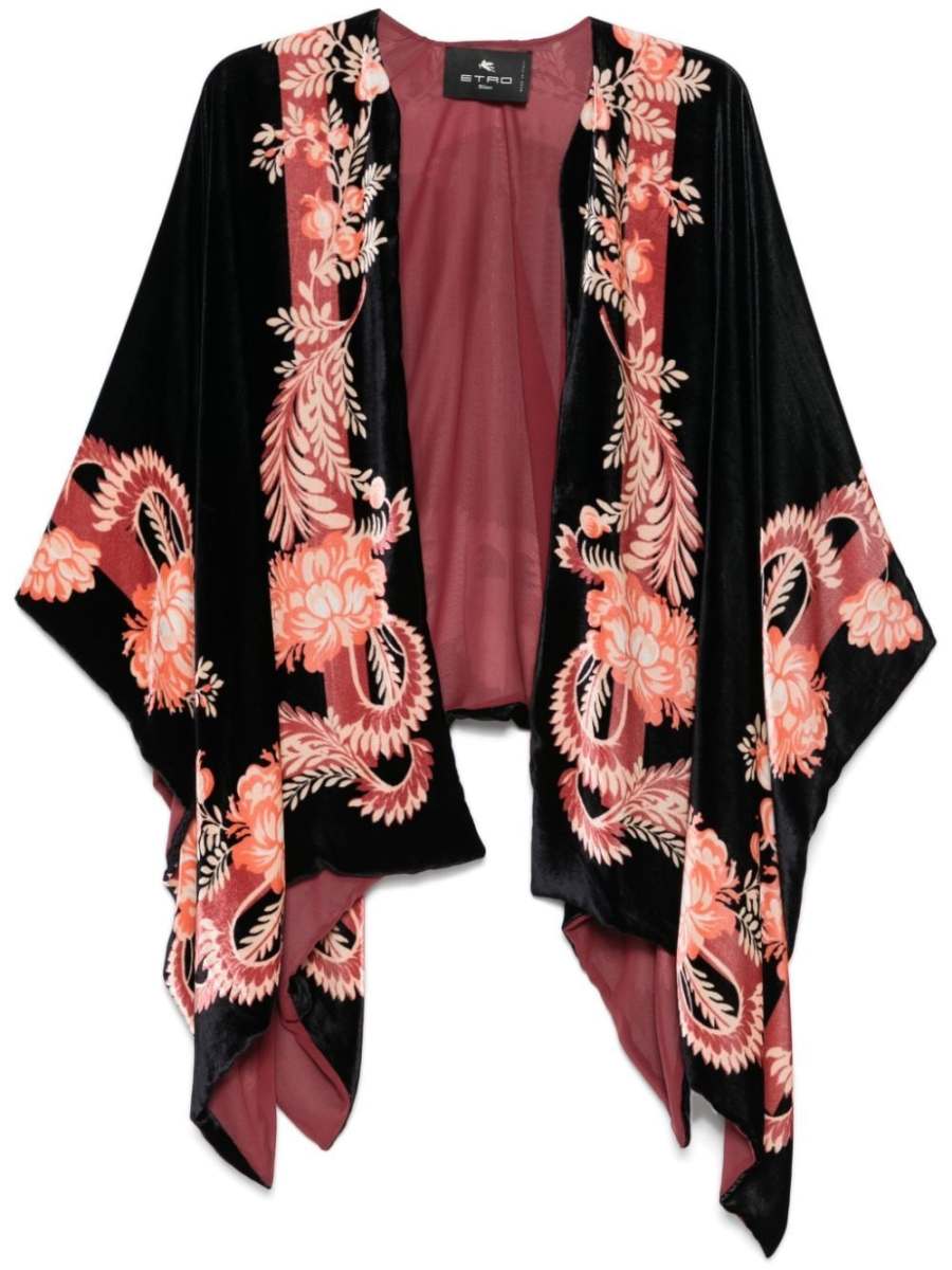 floral-print cape