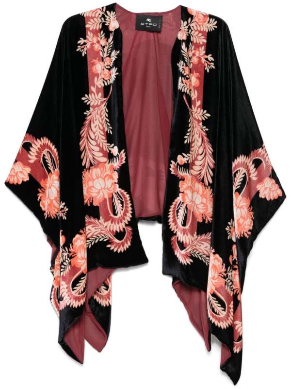 floral-print cape