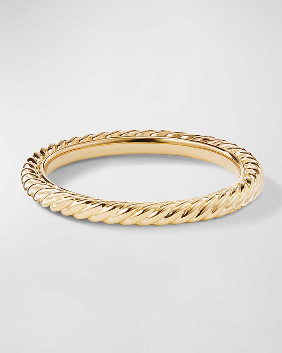 Cable Collectibles Stack Ring in 18K Gold, 2mm