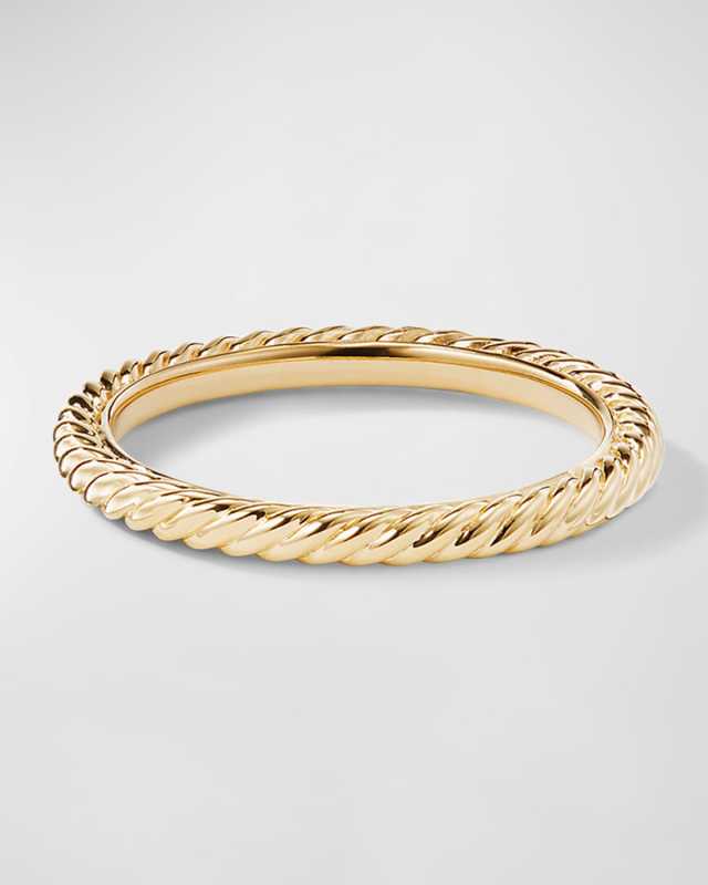Cable Collectibles Stack Ring in 18K Gold, 2mm