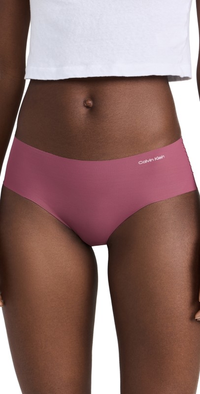 Calvin Klein Underwear Hipster Panties Deep Mauve w/ Fresh Taupe Logo