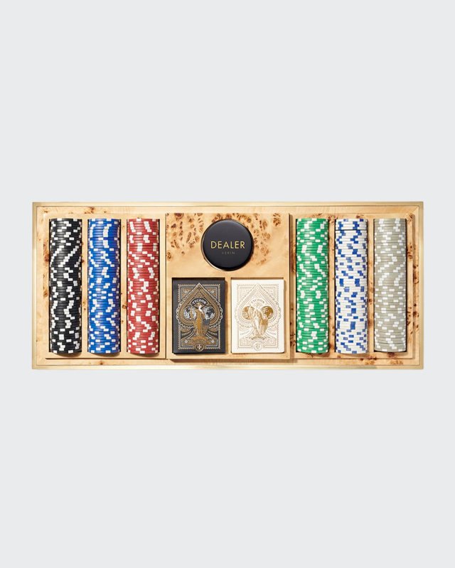 Faux Shagreen Poker Set