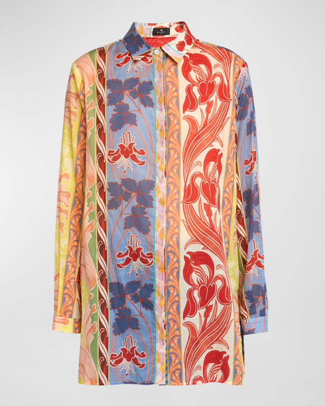 Wallpaper Cotton Voile Long-Sleeve Shirt