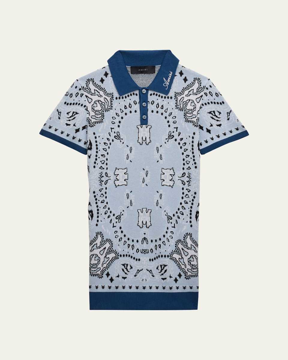 Girl's Bandana Polo Dress, Size 4-12