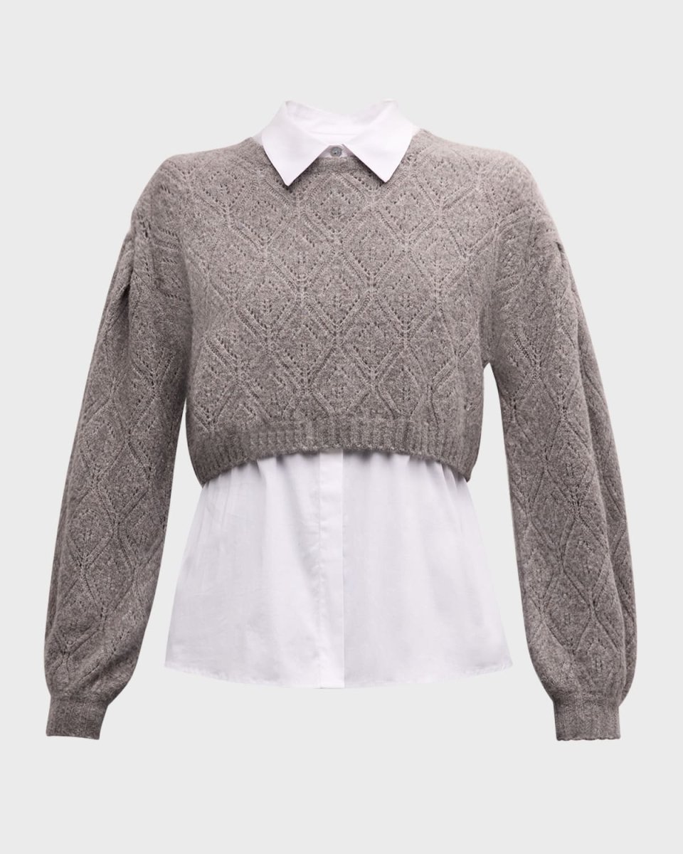 Landry Combo Knit Pullover Top
