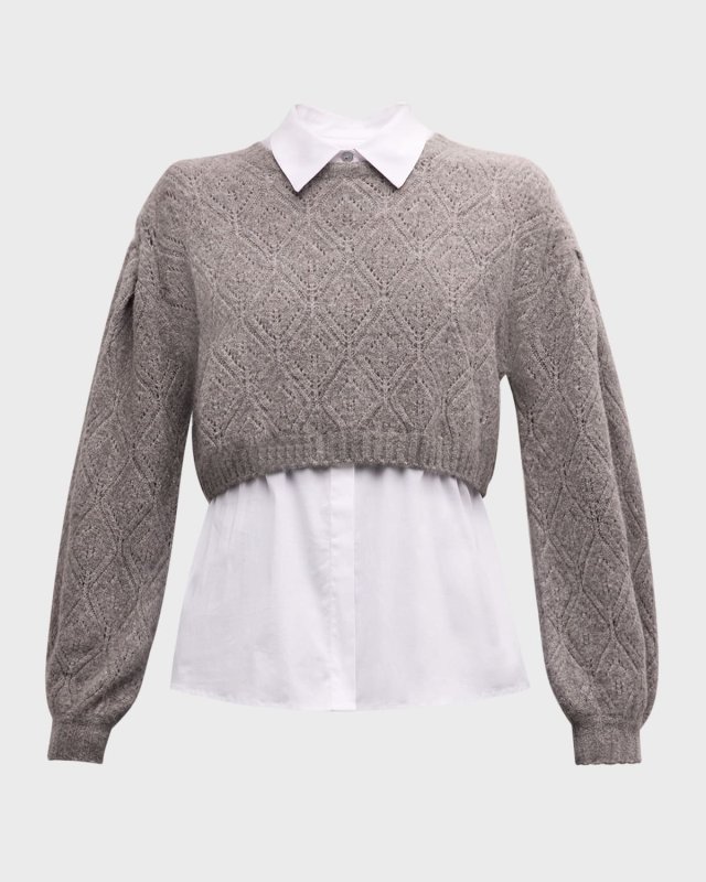 Landry Combo Knit Pullover Top