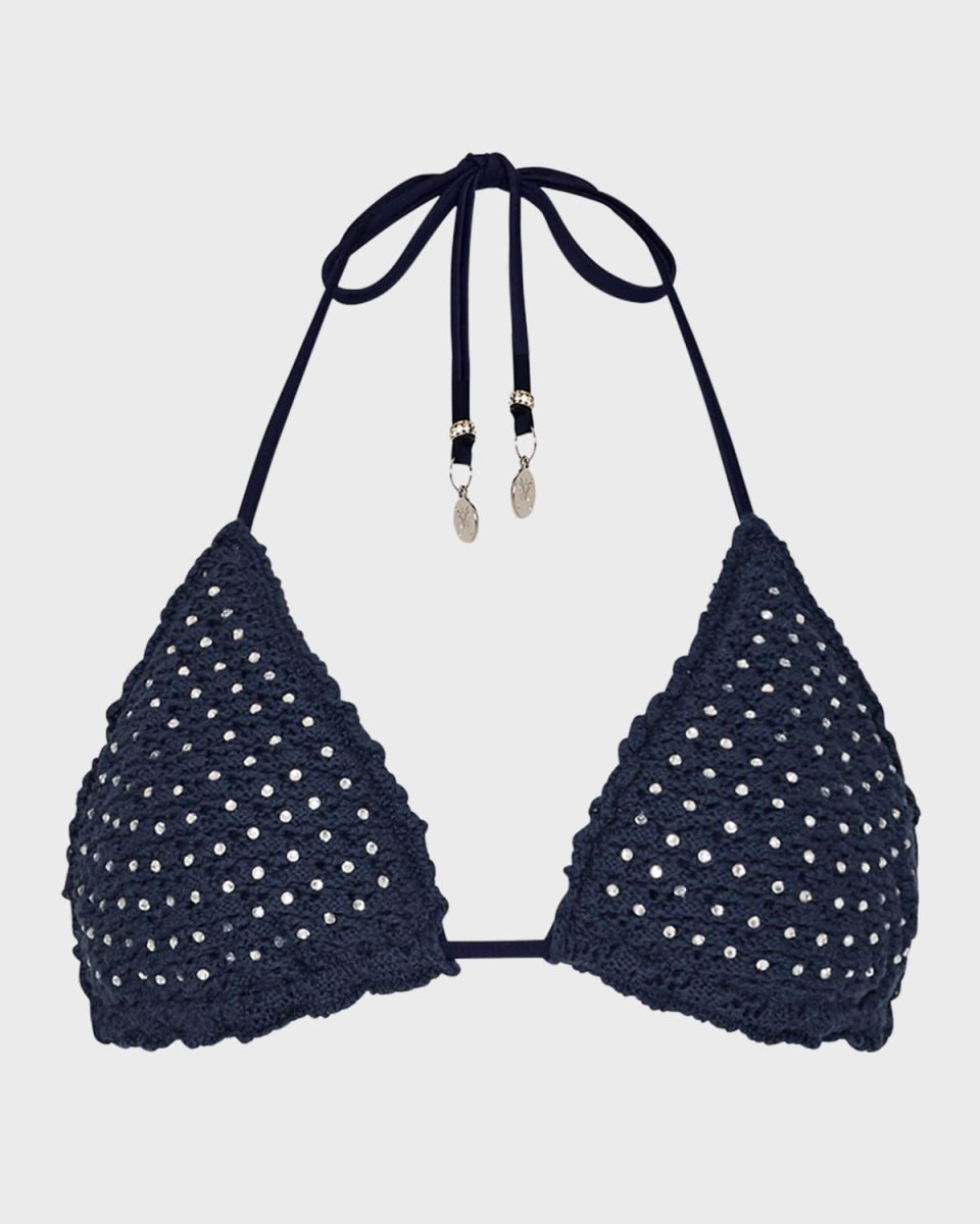 Crystal Glimmer Crochet Bikini Top