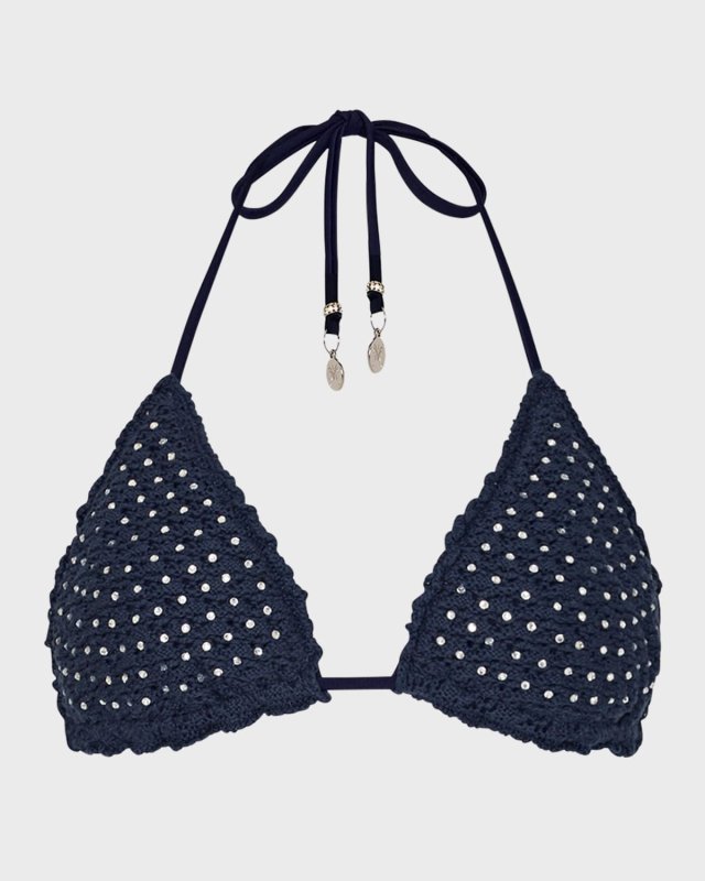 Crystal Glimmer Crochet Bikini Top