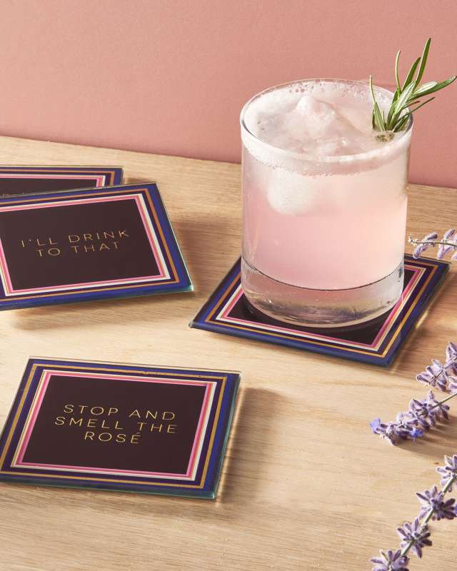 Glass Coasters, Set of 4