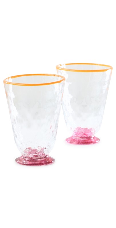 La DoubleJ Quilted Glasses Set of 2 Fushia