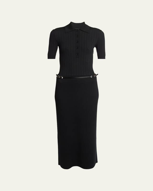 Long Voyou Belt Polo Dress