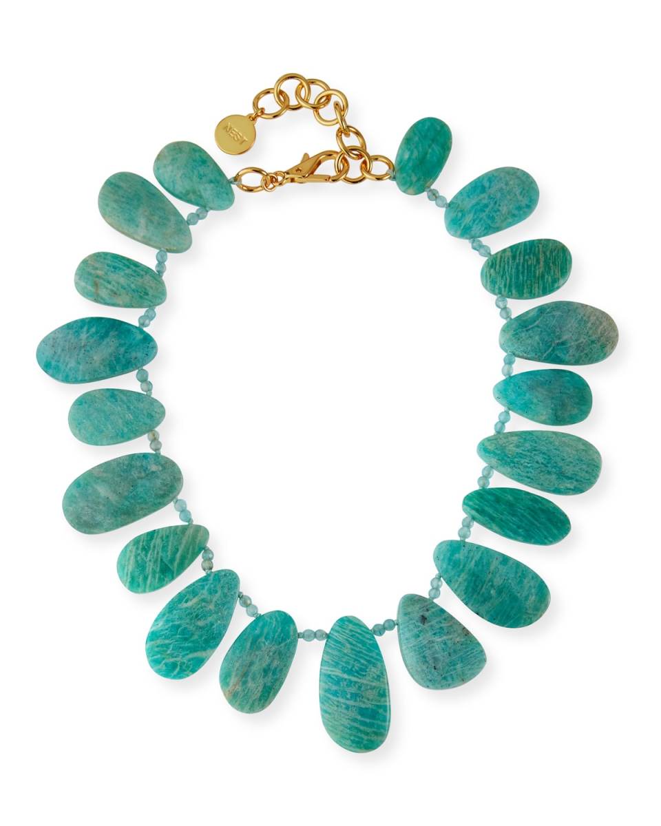 Amazonite Petal Necklace
