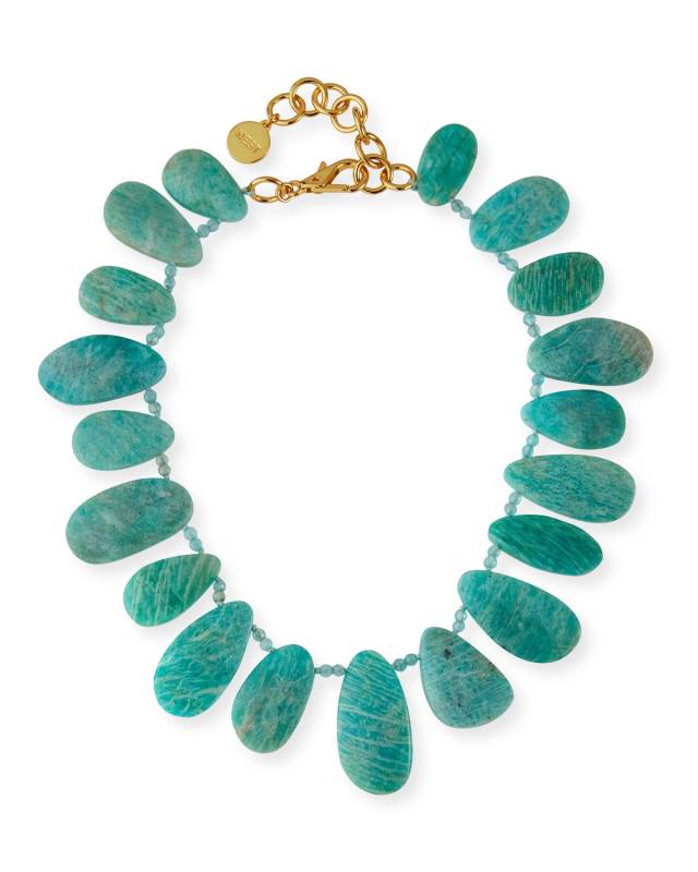 Amazonite Petal Necklace
