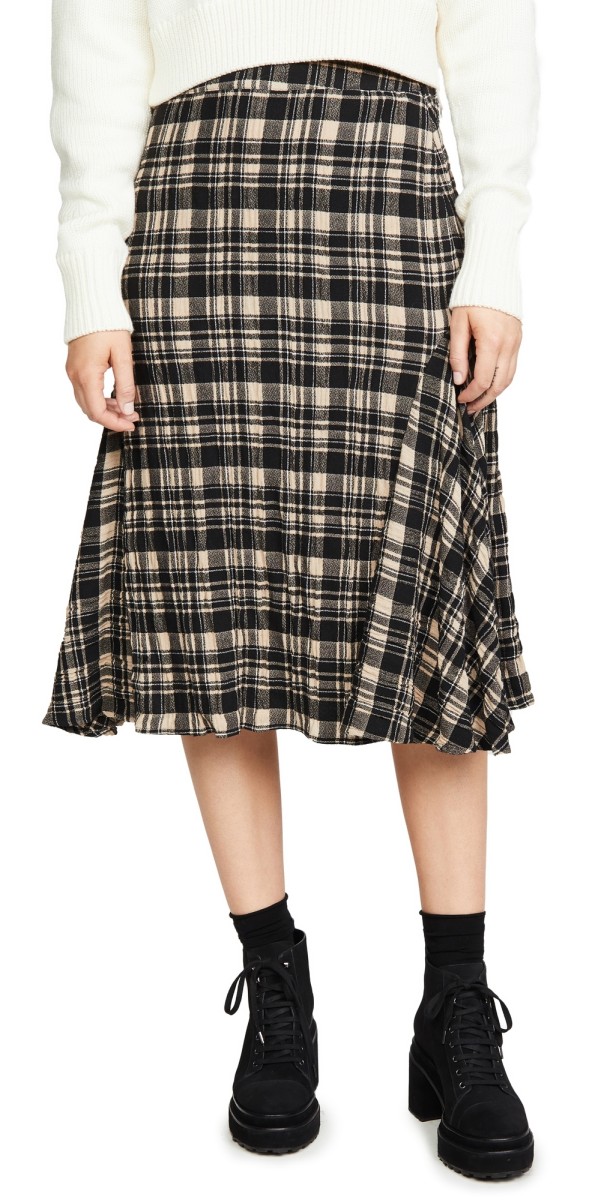 Heartmade Seron Skirt Khaki Check