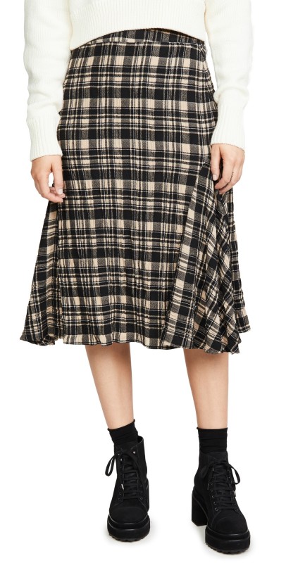 Heartmade Seron Skirt Khaki Check