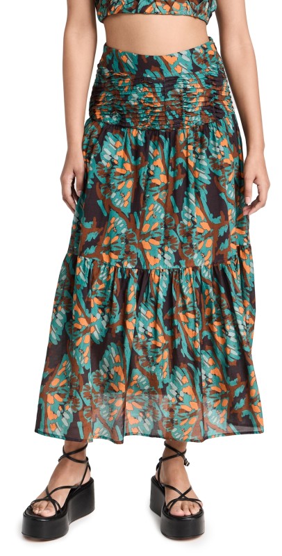 Atelier 17.56uana Skirt Green Orange