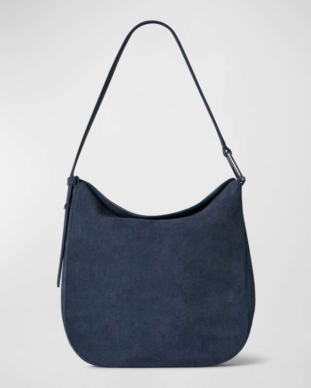 Anna Medium Printed Denim Hobo Bag