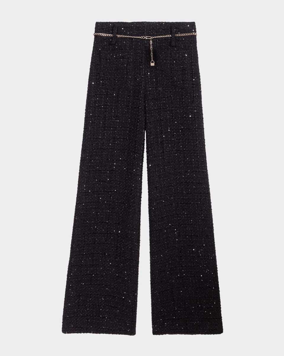 Pizeldaly Sequined Tweed Trousers