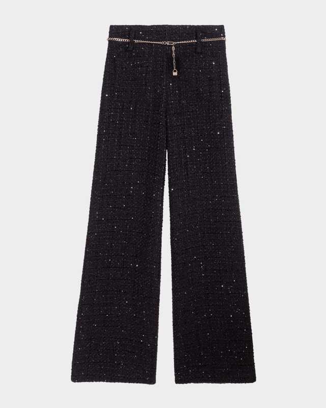 Pizeldaly Sequined Tweed Trousers