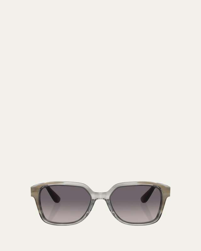 Sleek Gradient Acetate Square Sunglasses