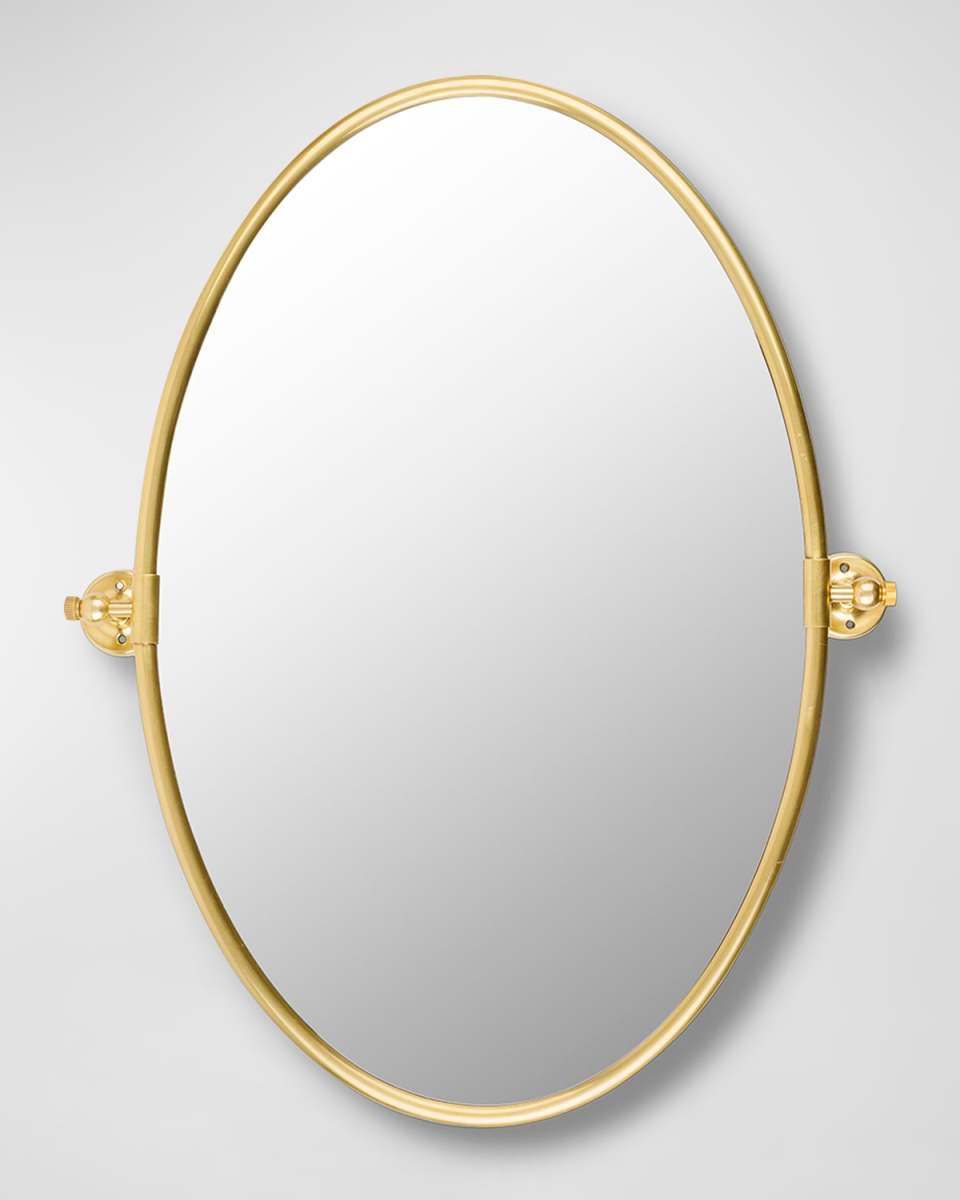 Burnish Golden Oval Mirror