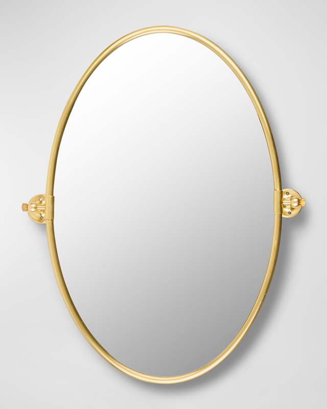 Burnish Golden Oval Mirror