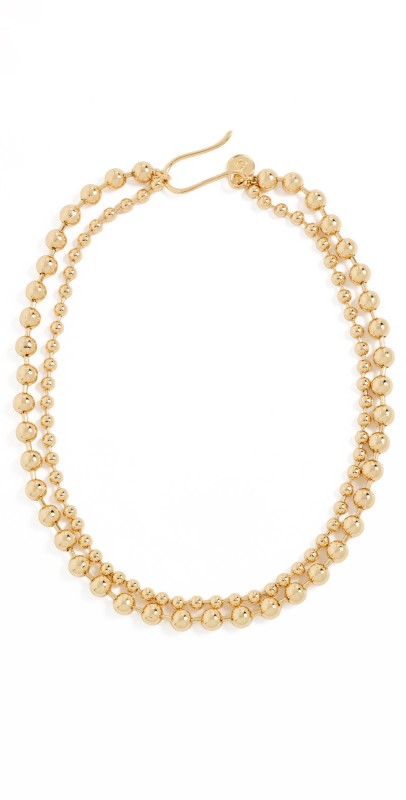 Alexa Leigh Layered Ball Chain Necklace Gold