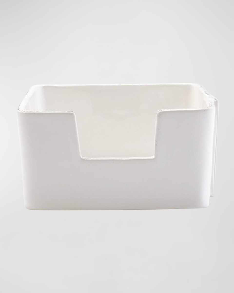 Melamine Lastra White Cocktail Napkin Holder