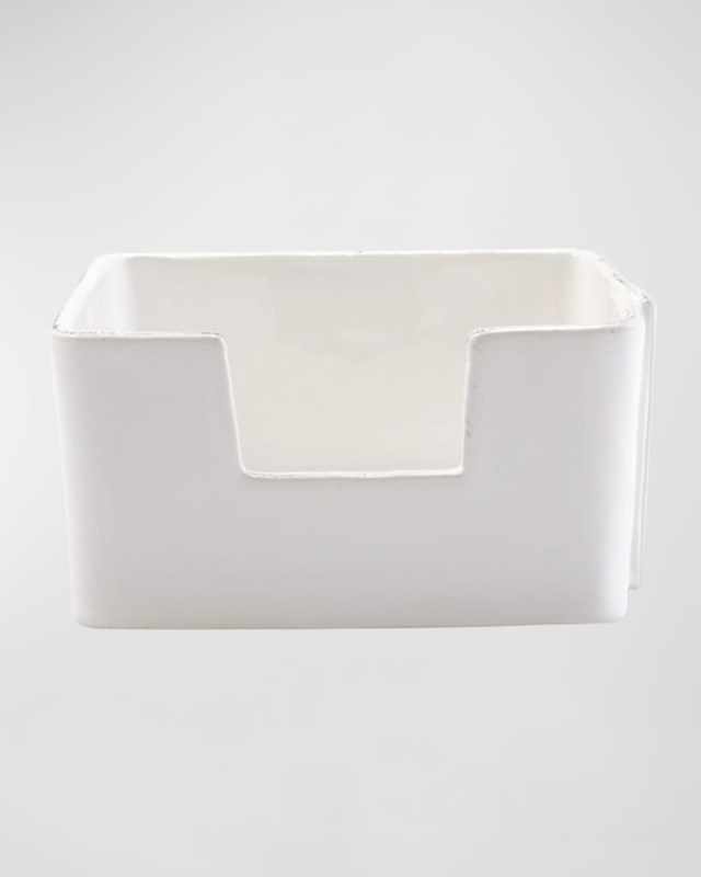 Melamine Lastra White Cocktail Napkin Holder