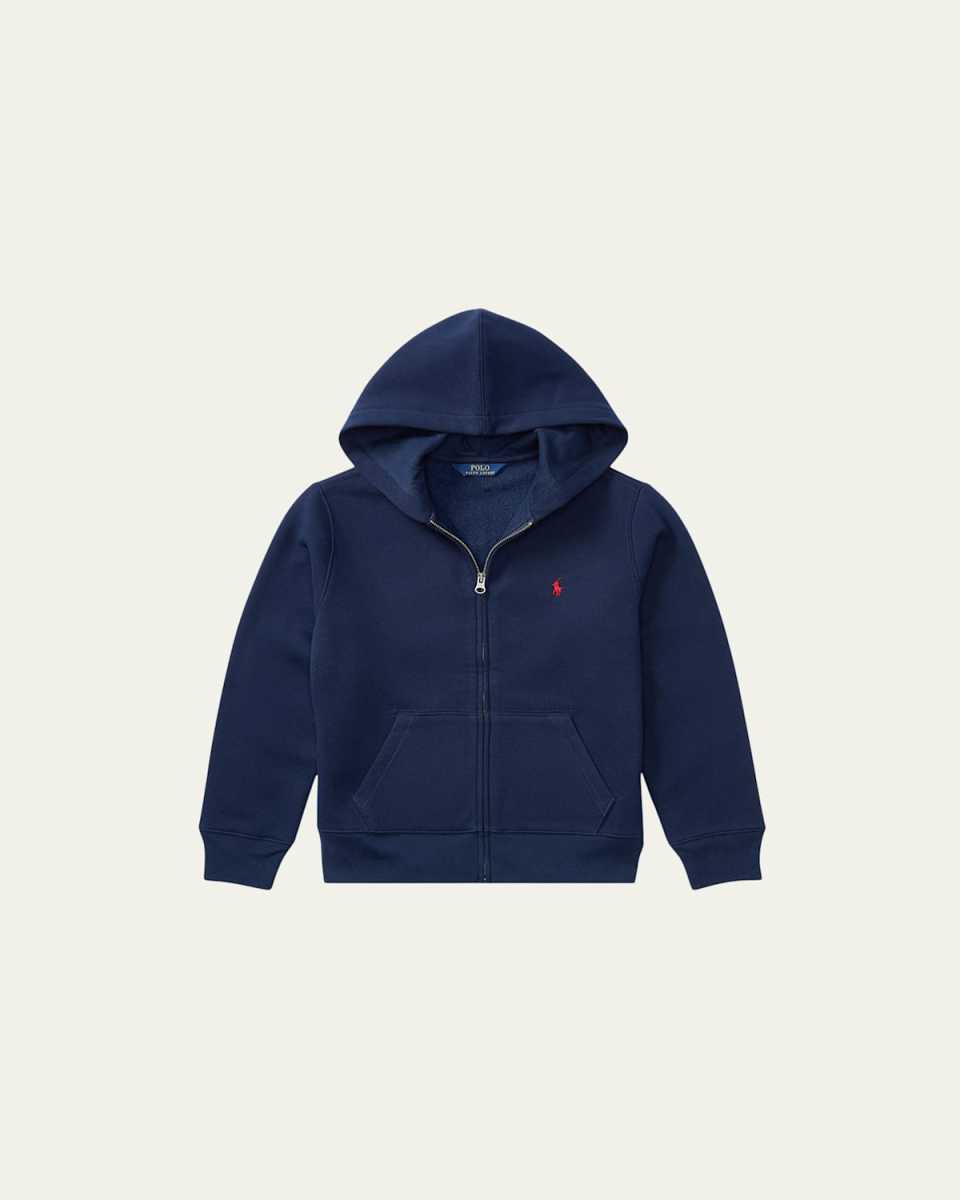 Boy's Knitted Fleece Hoodie, Size S-XL