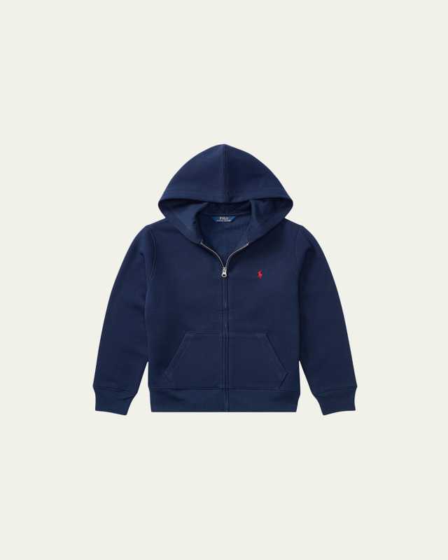 Boy's Knitted Fleece Hoodie, Size S-XL