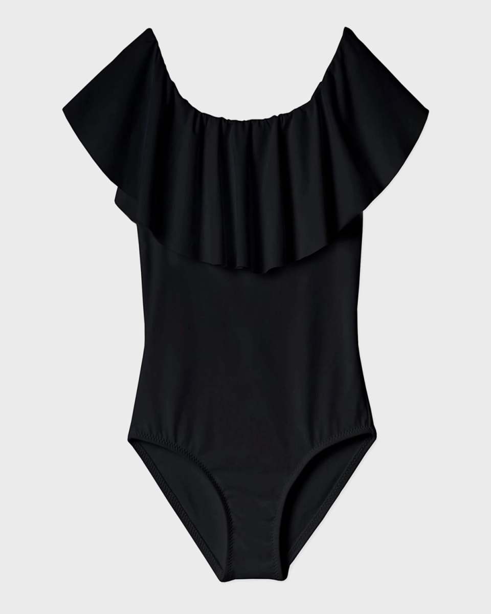 Girl's Ruffle Overlay One-Piece Swimsuit, Size 12M-1