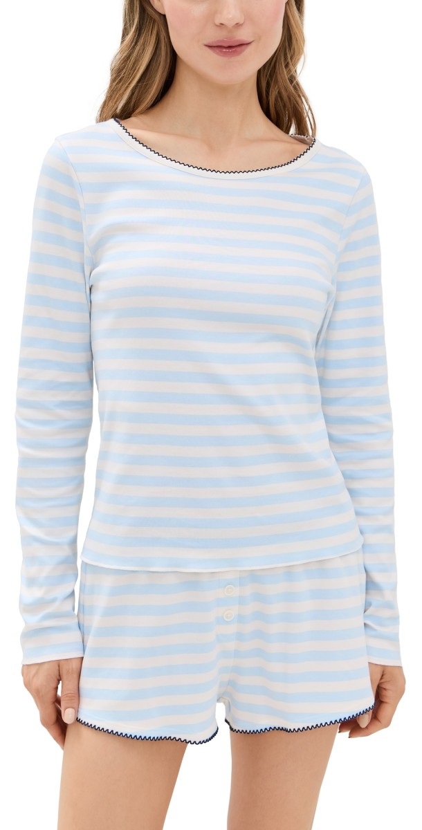 Cozyland by Morgan Lane Ellie Tee Cloud Stripe